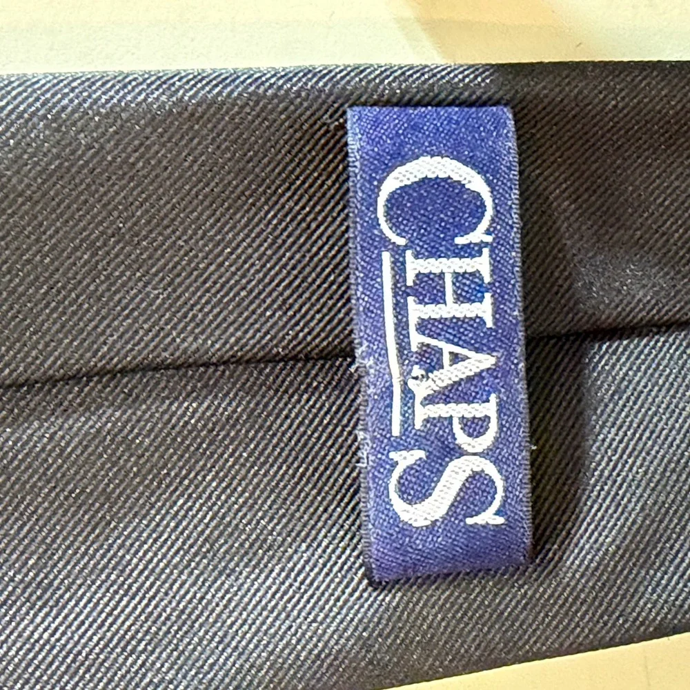 Chaps Mens Black Solid Classic Width‎ Necktie NWT BY050010 Formal Game Day Tie